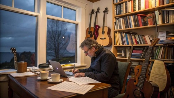 Artiste envoyant un premier e-mail à un programmateur de spectacle ou de concert