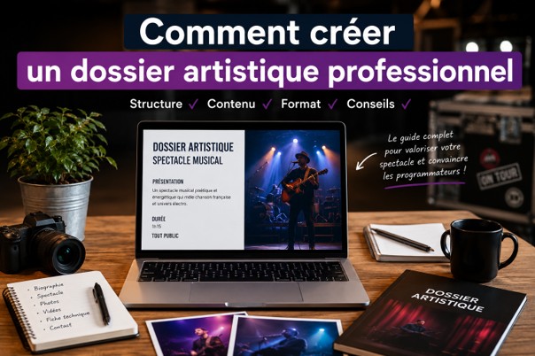 Dossier artistique professionnel pour présenter un spectacle ou un concert à un programmateur
