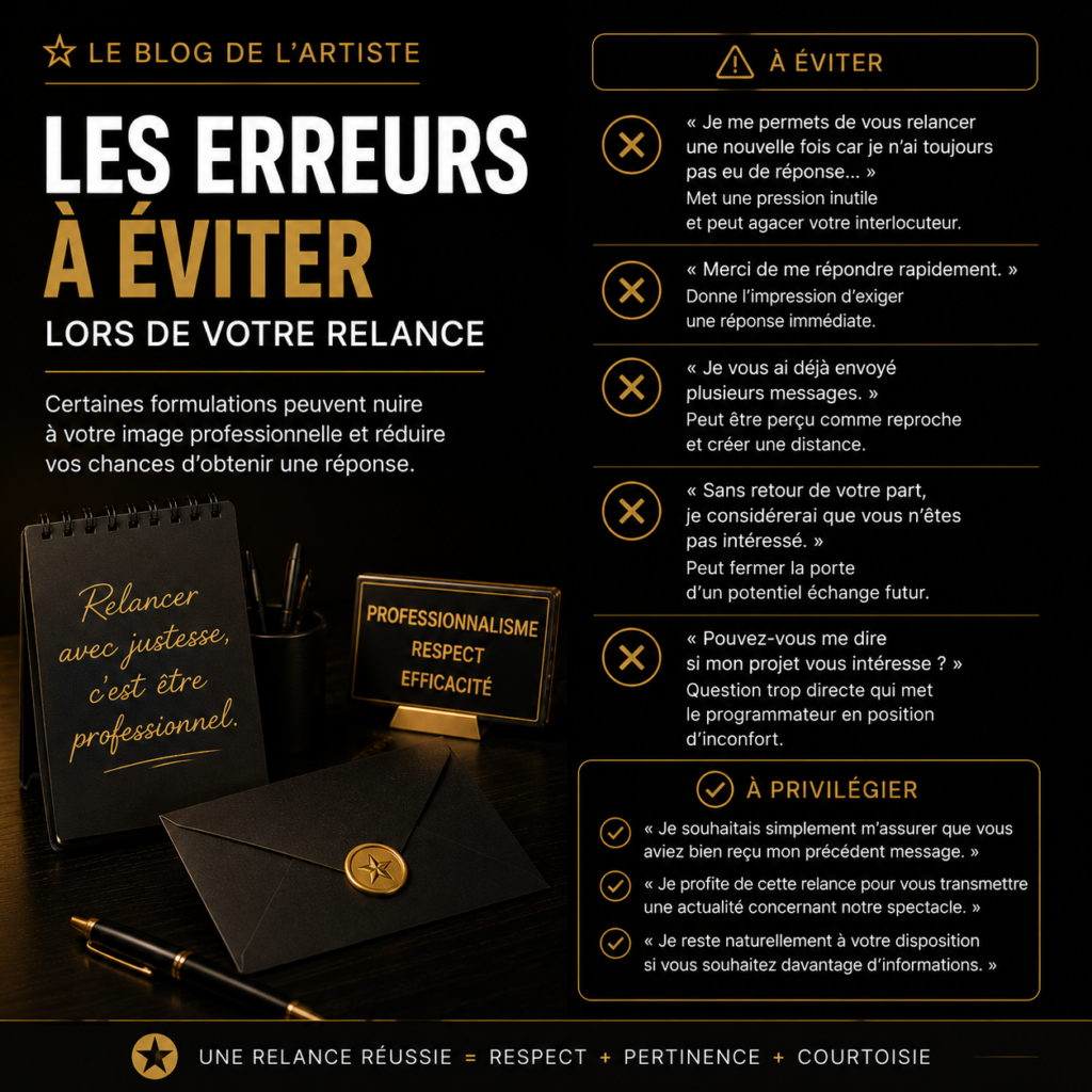 Les erreurs à éviter lors d'une relance professionnelle