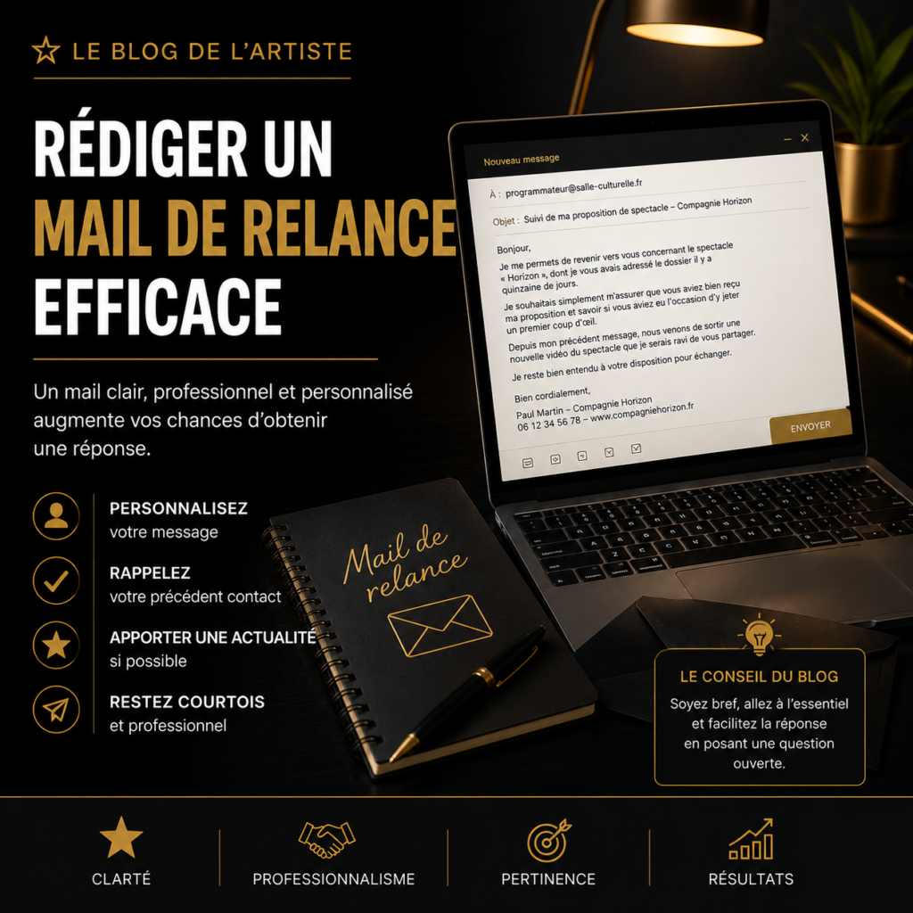 Exemple de mail de relance pour un spectacle