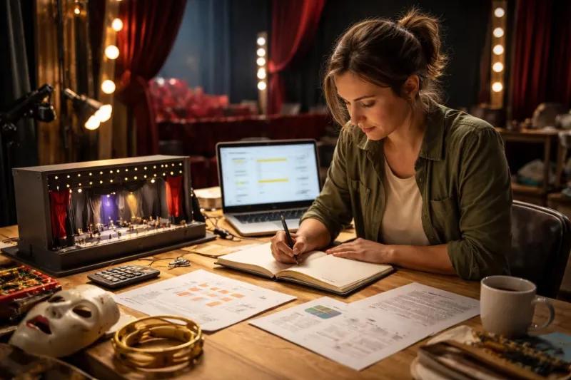 Prospection artistique organisée avec planning, agenda et calendrier de diffusion pour obtenir des dates de spectacle
