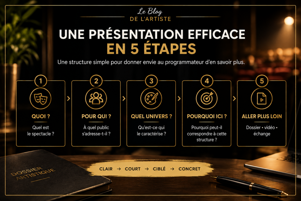 Méthode en 5 étapes pour présenter efficacement un spectacle